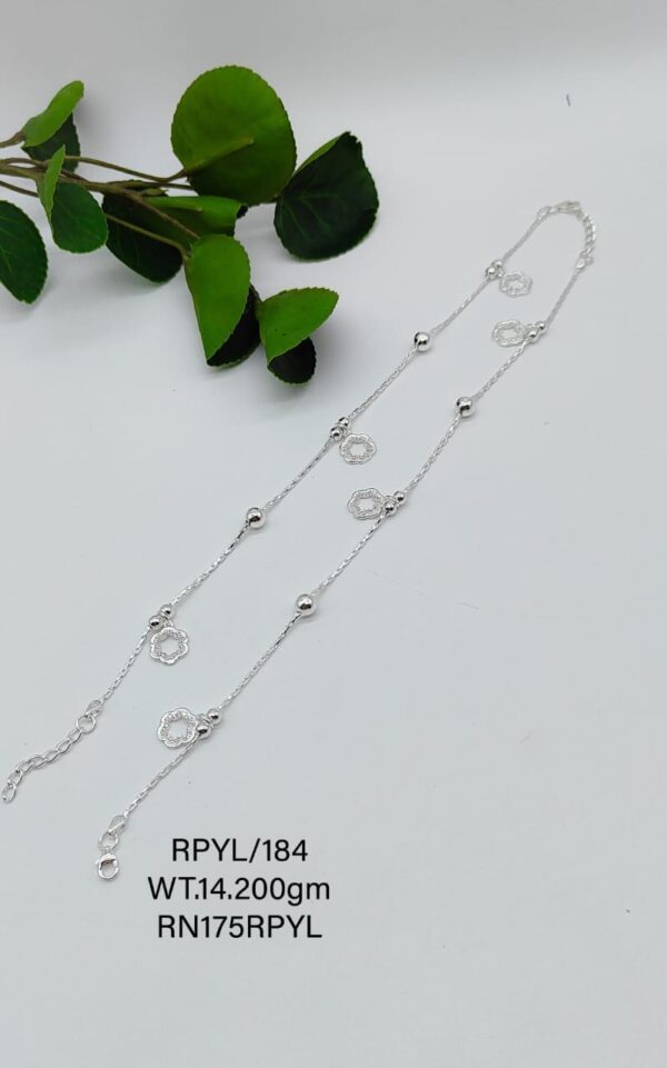 Elegant Fancy Payal/Anklet in Pure 925 Silver BIS Hallmarked (Copy)