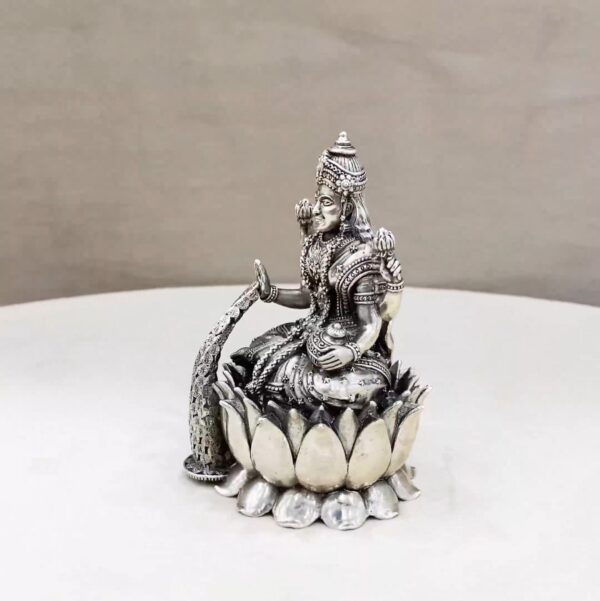 Pure Silver Maa Dhanalakshmi Idol - Image 2