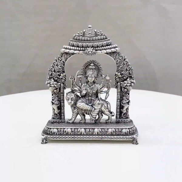 Durga Big Arch Pure Silver Idol