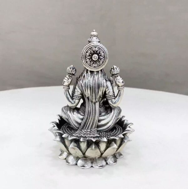 Maa Dhanalakshmi Silver Idol - Image 3