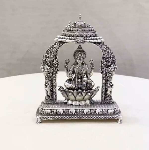 Lakshmi Big Arch Pure Silver Idol