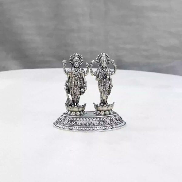 Lakshmi Narayan Pure Silver Idol