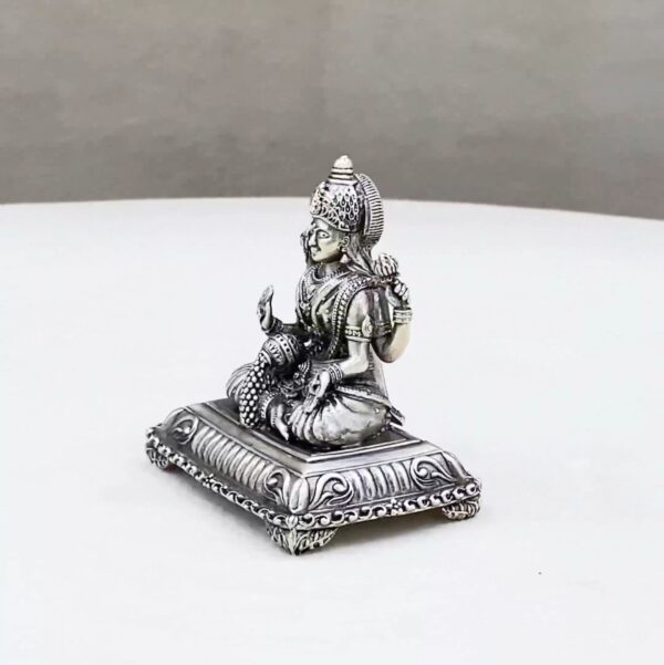 Pure Silver Lakshmi Peetam Idol - Image 2