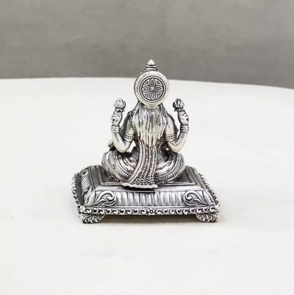 Pure Silver Lakshmi Peetam Idol - Image 3