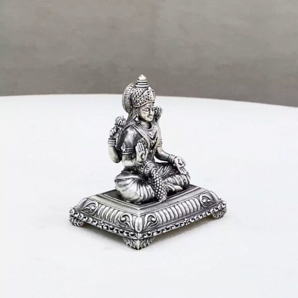 Pure Silver Lakshmi Peetam Idol - Image 4