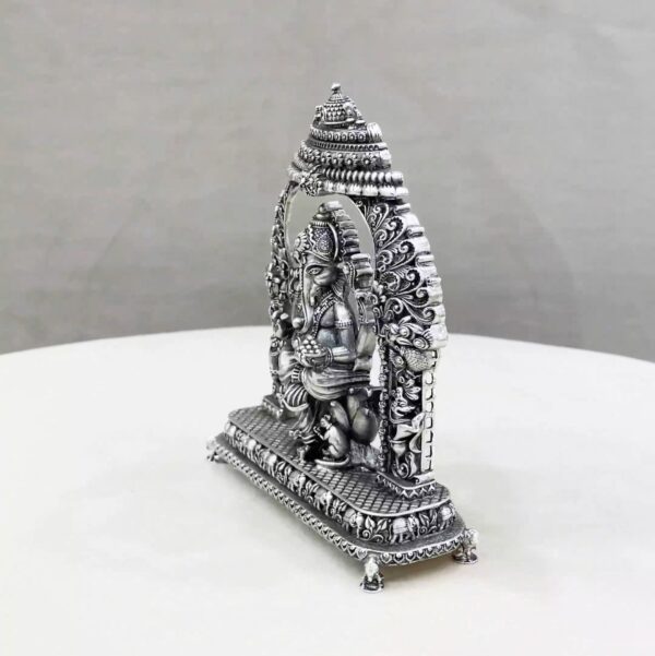 Padmam Ganesh Big Arch Pure Silver Idol