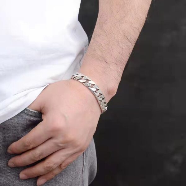 BOCAI S925 Silver Bracelets For Men
