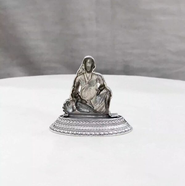 Stone Sai Baba Pure Silver Idol