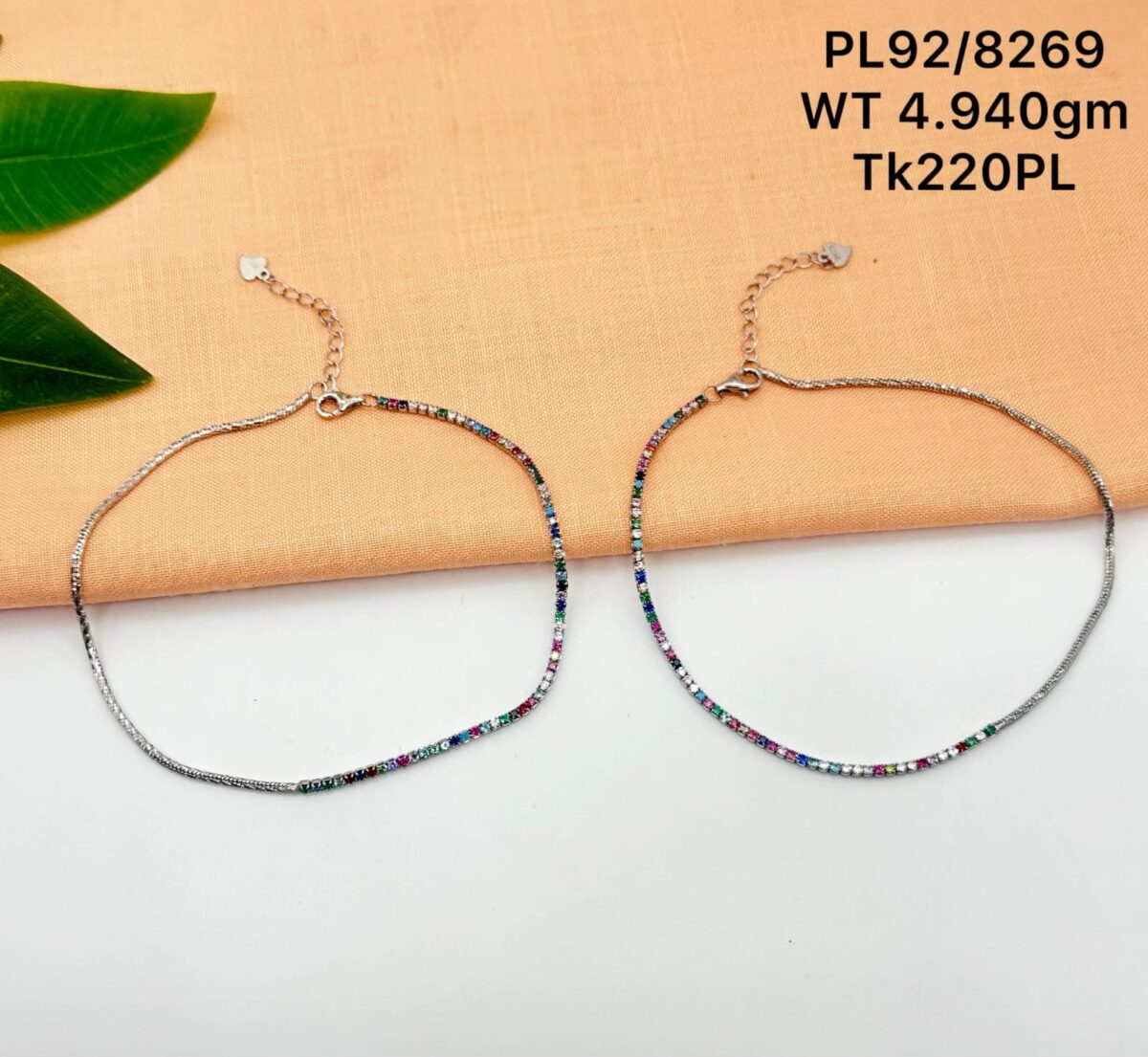 Elegant Rainbow Payal/Anklet in Pure 925 Silver BIS Hallmarked - Image 1