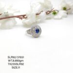 Stunning Blue Stone Ladies Ring in Sterling Silver 925