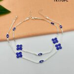 Elegant Evil Eye Payal/Anklet in Pure 925 Silver BIS Hallmarked