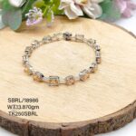 Stunning Diamond Crystal Bracelet in Sterling Silver Pure 925