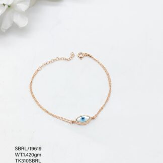 Stunning Evil Eye Beads Bracelet in Sterling Silver Pure 925