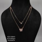 Luxurious Chain with Butterfly Pendant in Sterling Silver 925
