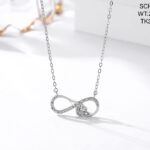 Chain with Infinity Symbol Pendant in Sterling Silver 925