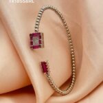 Vibrant Ruby Bracelet in Rose Gold in Sterling Silver Pure 925