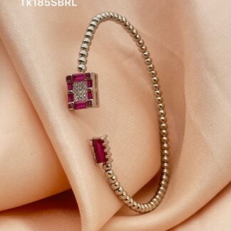 Vibrant Ruby Bracelet in Rose Gold in Sterling Silver Pure 925
