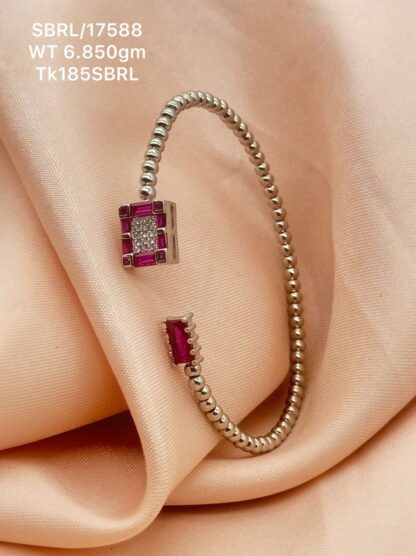 Vibrant Ruby Bracelet in Rose Gold in Sterling Silver Pure 925