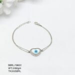 Stunning Evil Eye Beads Bracelet in Sterling Silver Pure 925