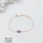 Stunning Evil Eye Beads Bracelet in Sterling Silver Pure 925
