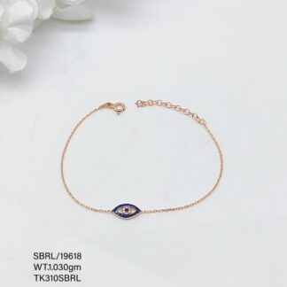 Stunning Evil Eye Beads Bracelet in Sterling Silver Pure 925