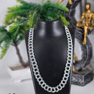 Hollow Gents Chain in Sterling Silver Pure 925 Hallmarked