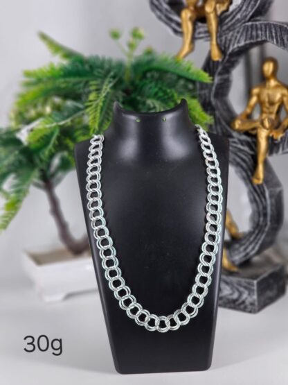 Hollow Gents Chain in Sterling Silver Pure 925 Hallmarked