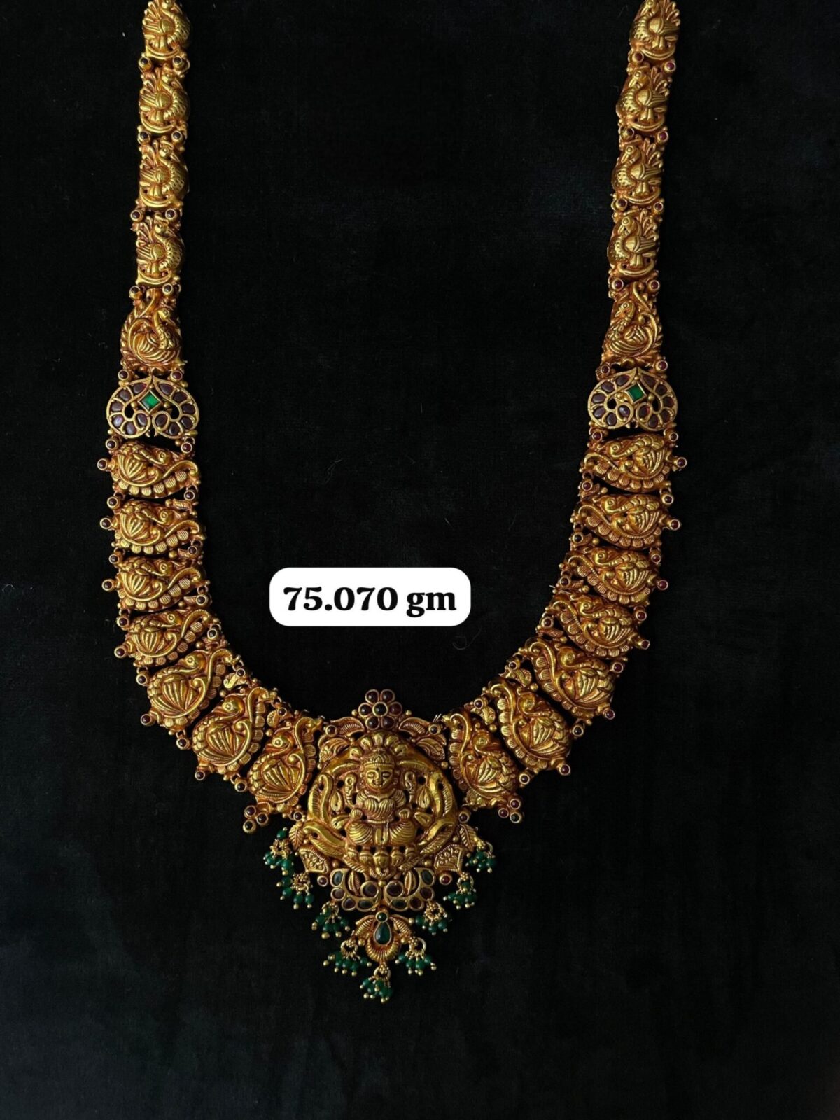 Temple Long Necklace in Pure Silver 925 BIS Hallmarked