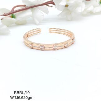 Stunning Rose Gold Ladies Bracelet in Sterling Silver Pure 925