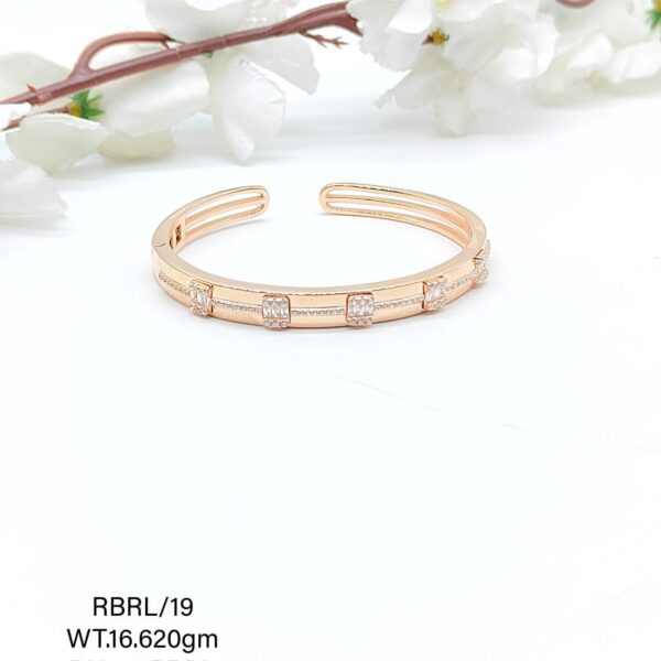 Stunning Rose Gold Ladies Bracelet in Sterling Silver Pure 925