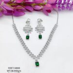Stunning  Green Stone Necklace  set in Sterling Silver 925