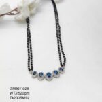 Pretty Mangalsutra in Blue Stone In Pure Silver