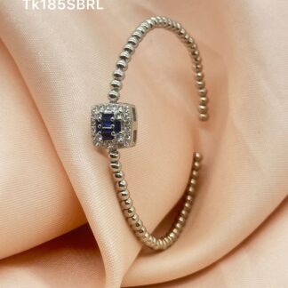 Vibrant Sapphire Bracelet in Rose Gold in Sterling Silver Pure 925