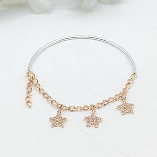 Stunning Charm Ladies Bracelet in Sterling Silver Pure 925