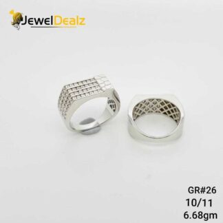 Gents Ring in Sterling Silver Pure 925 BIS Hallmarked