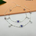 Elegant Evil Eye Payal/Anklet in Pure 925 Silver BIS Hallmarked