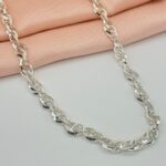 Hollow Gents Chain in Sterling Silver Pure 925 Hallmarked