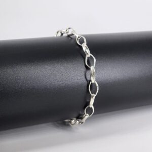 Men's Link Design Bracelets in Sterling Silver Pure 925