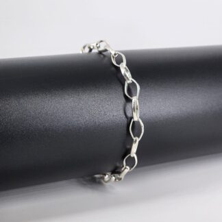 Men's Link Design Bracelets in Sterling Silver Pure 925