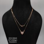 Luxurious Chain with moon Pendant in Sterling Silver 925