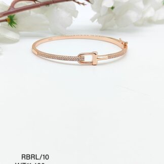 Stunning Rose Gold Ladies Bracelet in Sterling Silver Pure 925