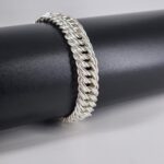 Men's Link Design Bracelets in Sterling Silver Pure 925
