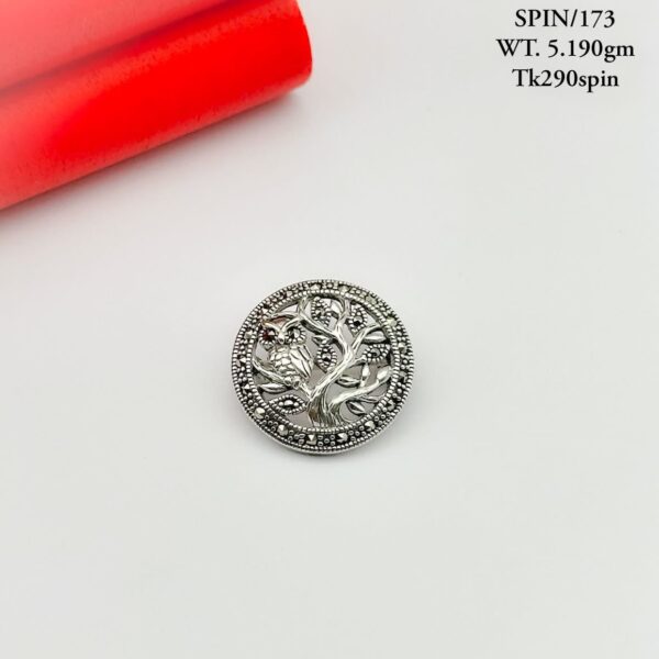 Antique Brooch in Pure Silver 925 BIS Hallmarked