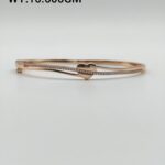 Heart Bracelet in Rose Gold Sterling Silver Pure 925