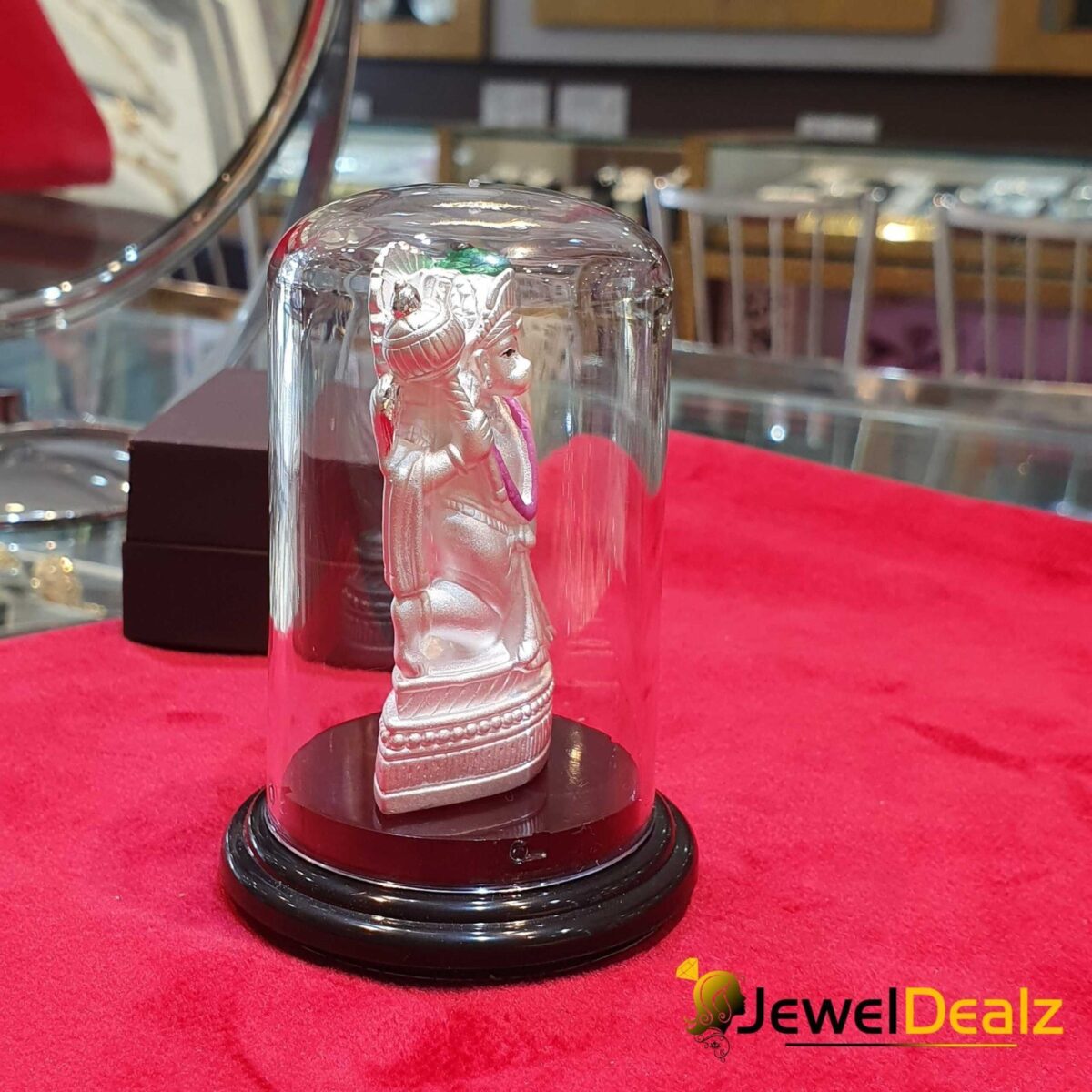 Hanuman Idol in Pure 999 Hallmark Silver