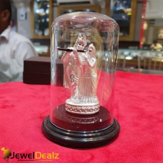 Radhe Krishna Idol in Pure 999 Hallmark Silver