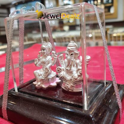 Lakshmi Ganesh Idol in Pure 999 Hallmark Silver - Image 3