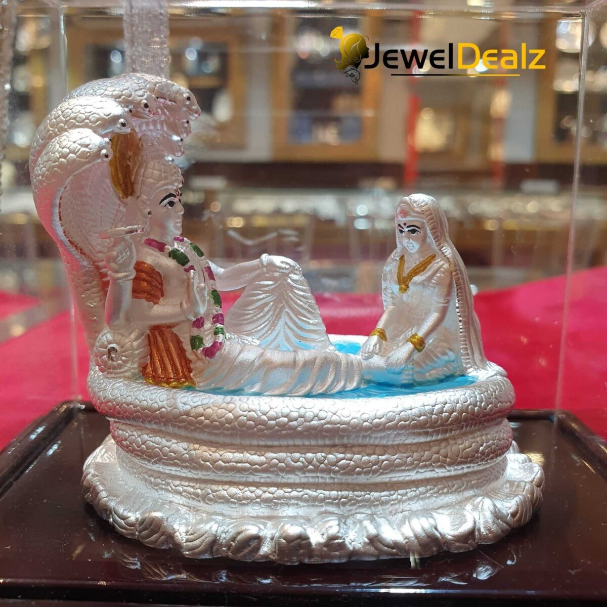 Lakshmi Narayan Idol in Pure 999 Hallmark Silver - Image 2