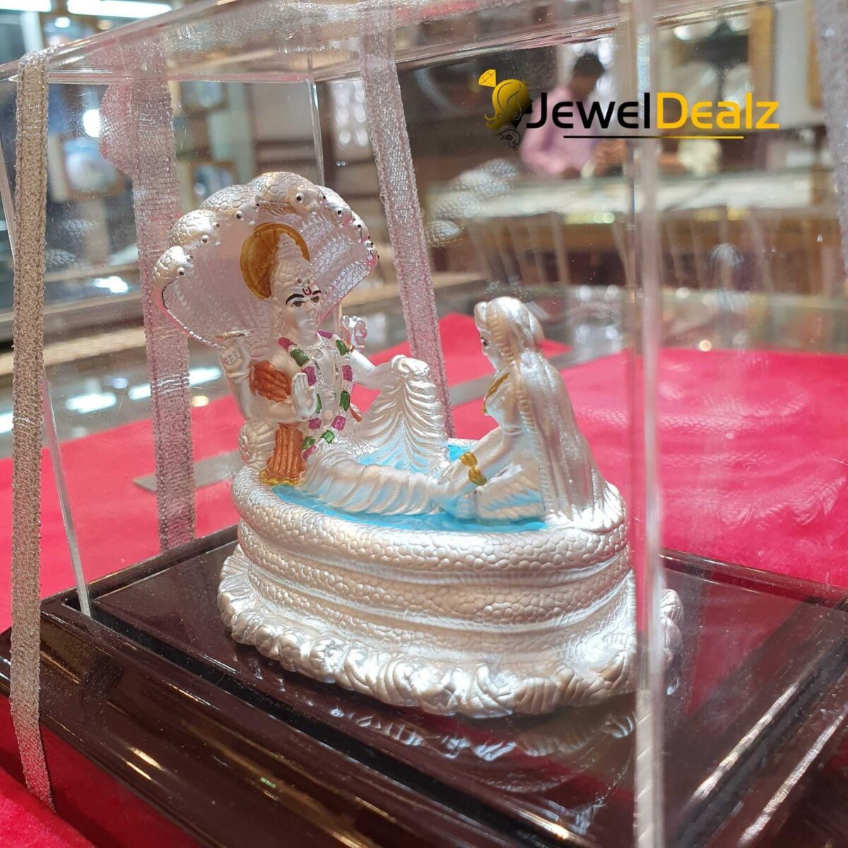Lakshmi Narayan Idol in Pure 999 Hallmark Silver - Image 3