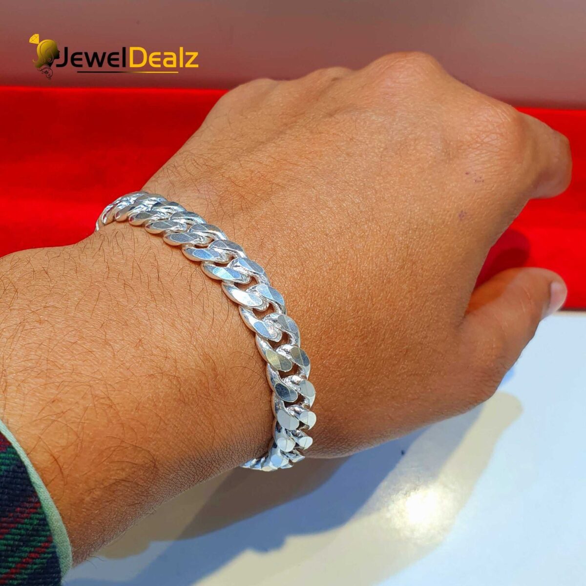 Gents Curb Bracelet in Sterling Silver Pure 925 BIS Hallmarked - Image 3